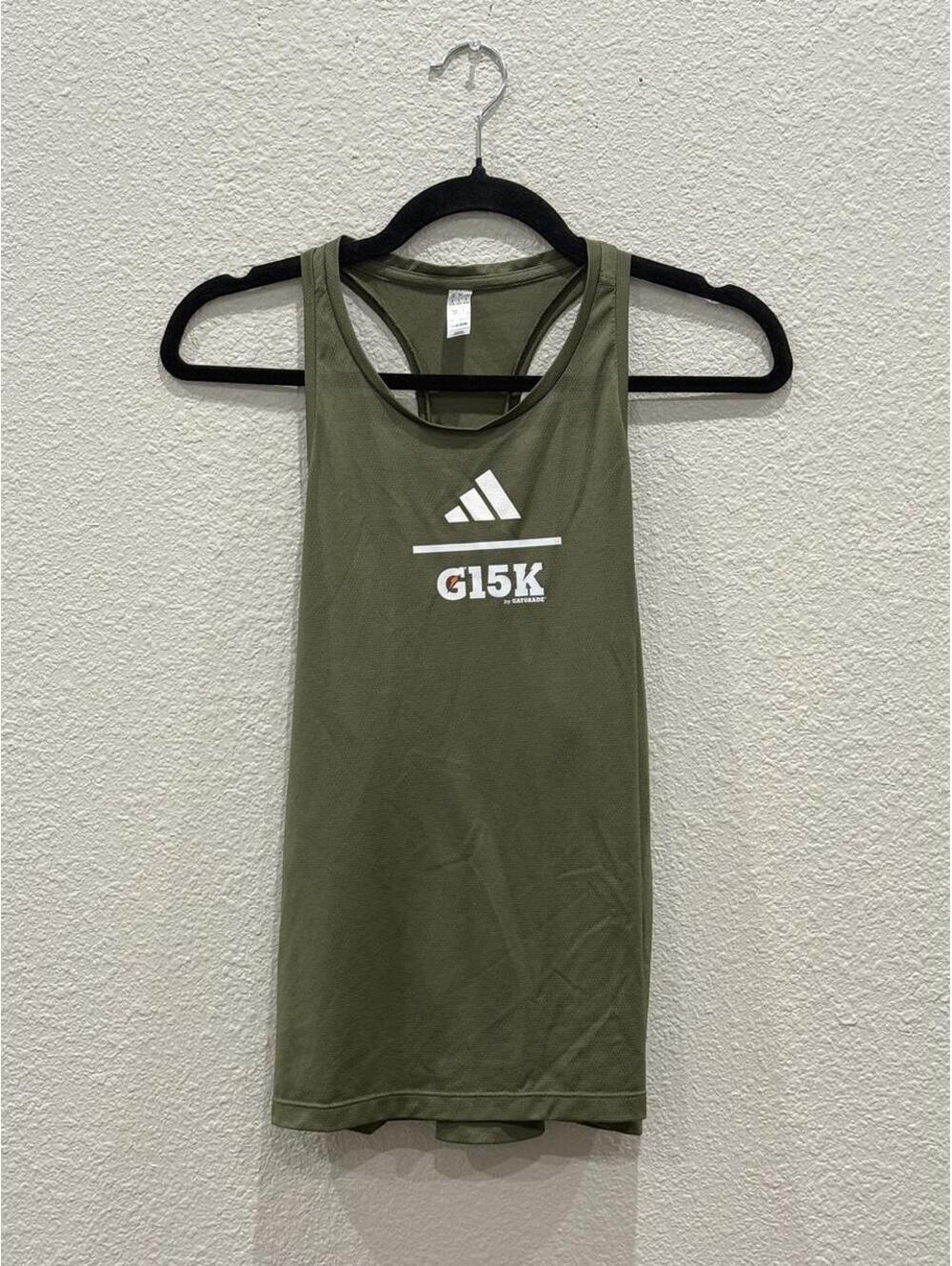 adidas ADI365 Running Climacool Iconic Tank Top – Olive Green – Women’s Small